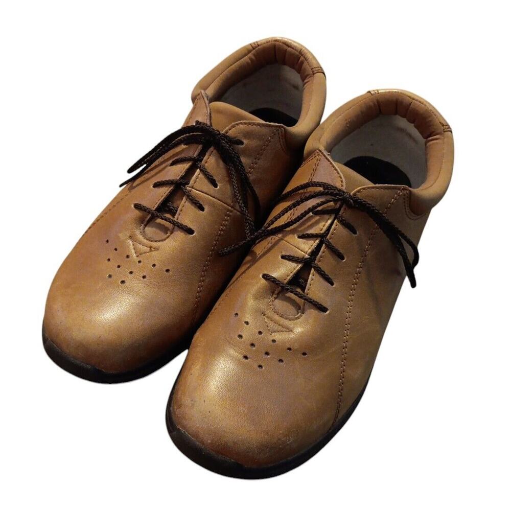Drew Oxford Women's Leather Casual Diabetic Orthopedic Shoes Sz 10W Brown P221‎